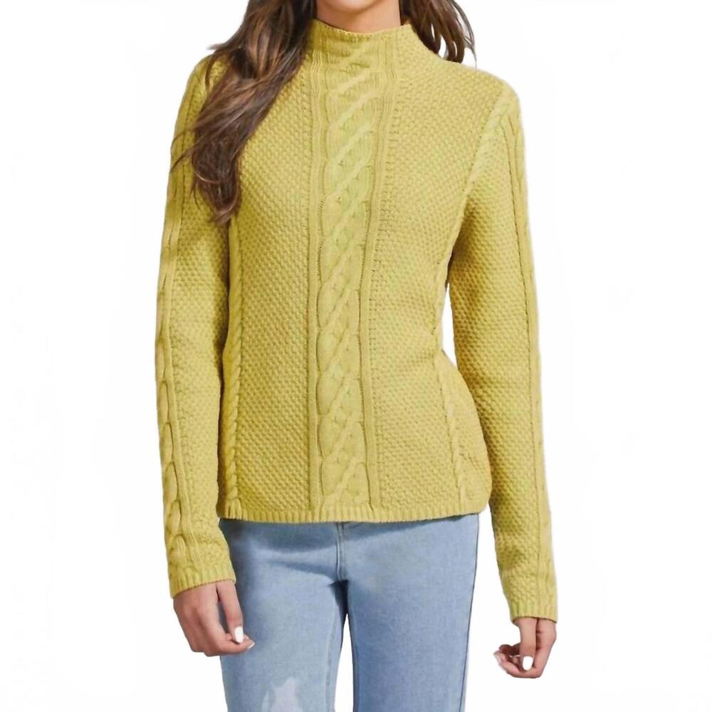 NEW TRIBAL funnel neck sweater in pistacchio